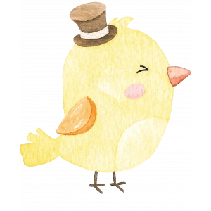 Şapkalı Kuş Duvar Stickerı