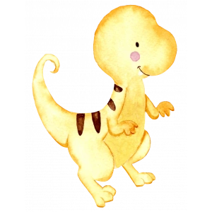 Sarı Dinozor Duvar Stickerı