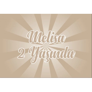 Kahverengi Doğum Günü Afişi 50X70 cm