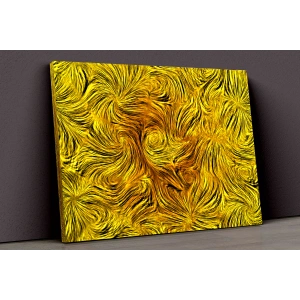 Sarı Ebru Çalışması Kanvas