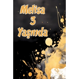 Sarı ve Siyah Boyalar Temalı Doğum Günü Afişi 50X70 cm