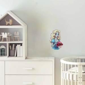 Sarışın Zombi Kız Duvar Stickerı
