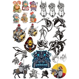 Savaşçı Sticker Set 8 23 Parça Telefon, Tablet, Defter, Laptop Sticker