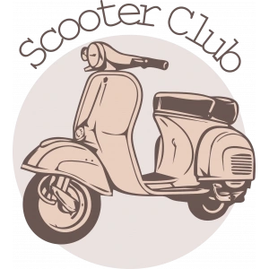 Scooter Club Sticker 10x10 cmRenkli Sticker
