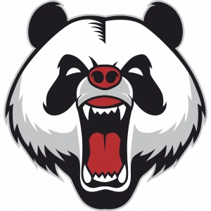 panda kımış sticker 10x10 cmRenkli Sticker