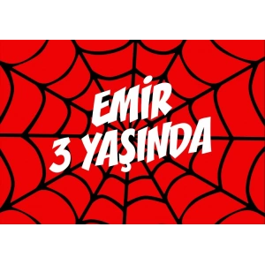 Örümcek Adam Temalı Doğum Günü Afişi 35X50 cm