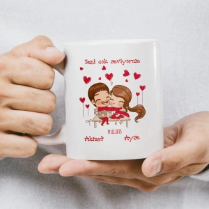 Seni Çok Seviyorum Çöp Adam Çift Kupası