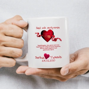 Seni Çok Seviyorum Kalpli Sevgili Kupoası