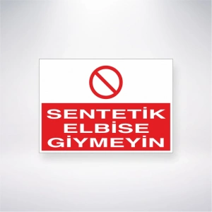 Sentetik Elbise Giymeyin Sticker 20X28 Cm