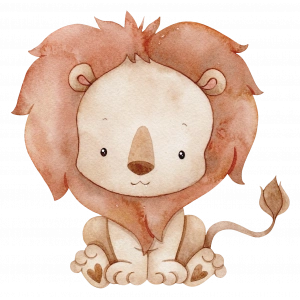 Sevimli Aslan Duvar Stickerı