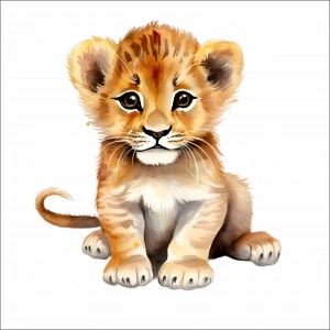 Sevimli Aslan Sticker 1