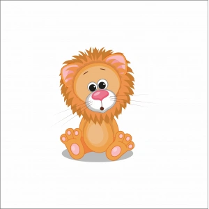 Sevimli Aslan Sticker