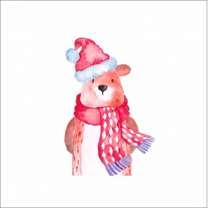 Sevimli Ayıcık Yılbaşı Sticker