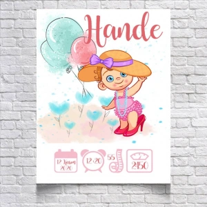 Sevimli Bebek Temalı Yaş Panosu