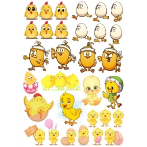 Sevimli Civciv Sticker Set 1 31 Parça Telefon, Tablet, Defter, Laptop Sticker