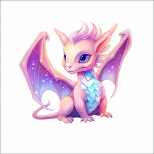 Sevimli Ejder Sticker 1