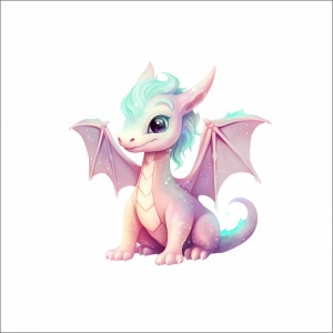 Sevimli Ejder Sticker 2