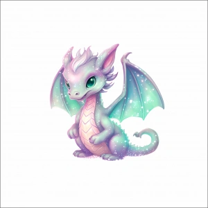 Sevimli Ejder Sticker 3