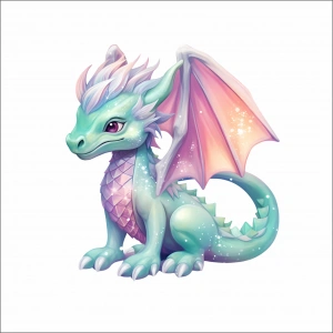 Sevimli Ejder Sticker 5