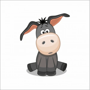 Sevimli Eşşek Sticker