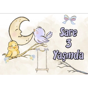 Sevimli Hayvanlar Temalı Doğum Günü Afişi 35X50 cm