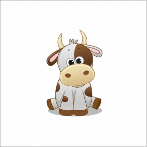 Sevimli İnek Sticker