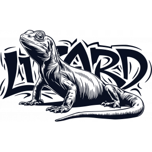 Lizard Kertenkele Sticker 10x10 cmRenkli Sticker