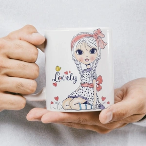 Sevimli Kız Kupa Baskı