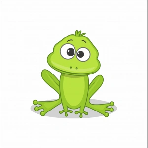 Sevimli Kurbağa Sticker