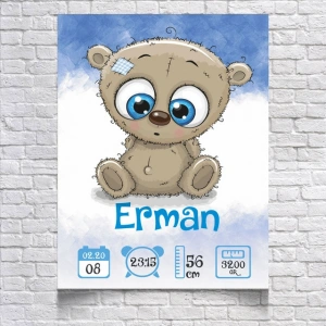 Sevimli Ayı Temalı Yaş Panosu