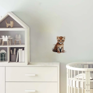Sevimli Leopar Yavrusu Duvar Stickerı