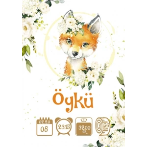 Sevimli Tilki Temalı Yaş Panosu