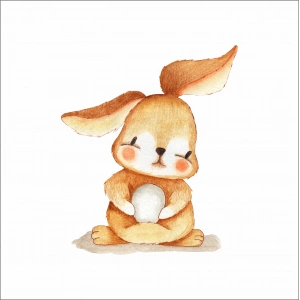 Sevimli Tavşan Duvar Sticker