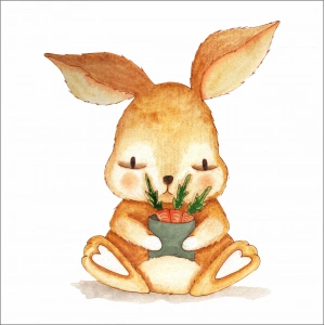 Sevimli Tavşan Duvar Sticker