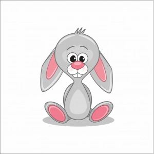 Sevimli Tavşan Sticker