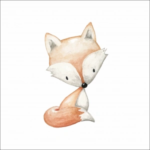 Sevimli Tilki Sticker