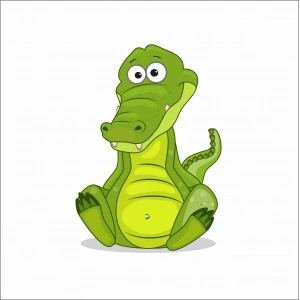 Sevimli Timsah Sticker