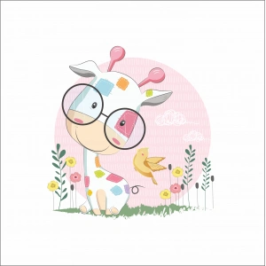 Sevimli Zürafa Sticker