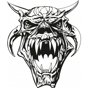 şeytan 2 Kurukafa Sticker 10x10 cmRenkli Sticker