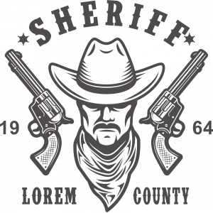 Sherif Sticker 10x10 cmRenkli Sticker