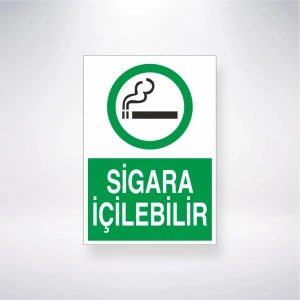 Sigara İçilebilir Sticker 20X28 Cm