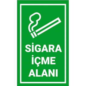 Sigara İçme Alanı Sticker 20X28 Cm