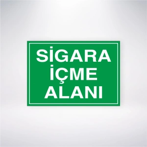 Sigara İçme Alanı Sticker 20X28 Cm