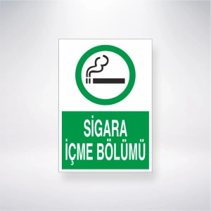 Sigara İçme Bölümü Sticker 20X28 Cm