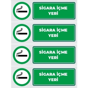 Sigara İçme Yeri Sticker 20X28 Cm