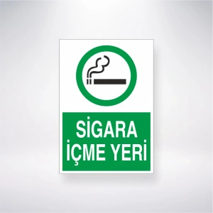 Sigara İçme Yeri Sticker 20X28 Cm