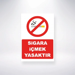 Sigara İçmek Yasaktır Sticker 20X28 Cm