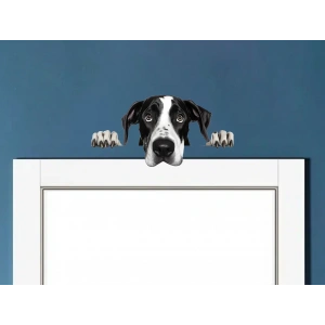 Siyah Beyaz Büyük Dane Köpek Duvar Stickerı
