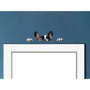 Siyah Beyaz Fransız Bulldog Köpek Duvar Stickerı