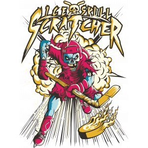 Skater İskelet Sticker 10x10 cmRenkli Sticker